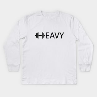 Heavy typographic logo design Kids Long Sleeve T-Shirt